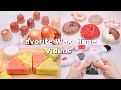 【ASMR】40分間割る❗️いろんなパキパキスライムたち💥【音フェチ】Favorite Wax Slime Videos 다양한 왁스 슬라임 요약
