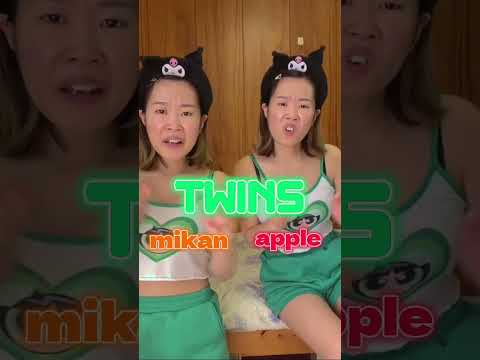 【twins】顔がそっくりすぎる双子🍎🍊　#shorts